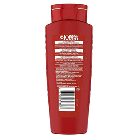 Old Spice bottle cap and dispensing nozzle close-up for easy one-handed use benefit