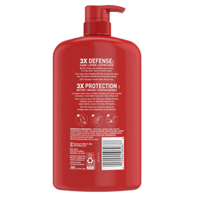 Old Spice bottle on bathroom shelf conveying everyday grooming convenience