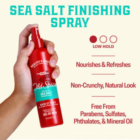 Old Spice sea salt spray texture in hand demonstrating easy dispersion benefit