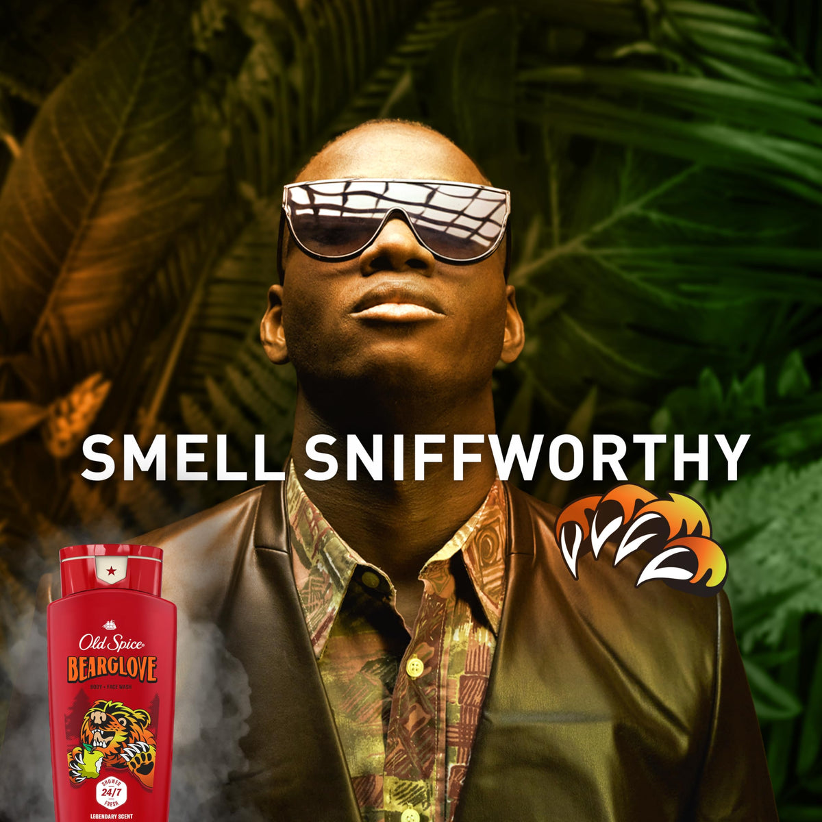 Old Spice body wash in shower demonstrating quick rinse benefit