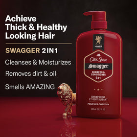 Old Spice Swagger back label displaying ingredients and usage benefits