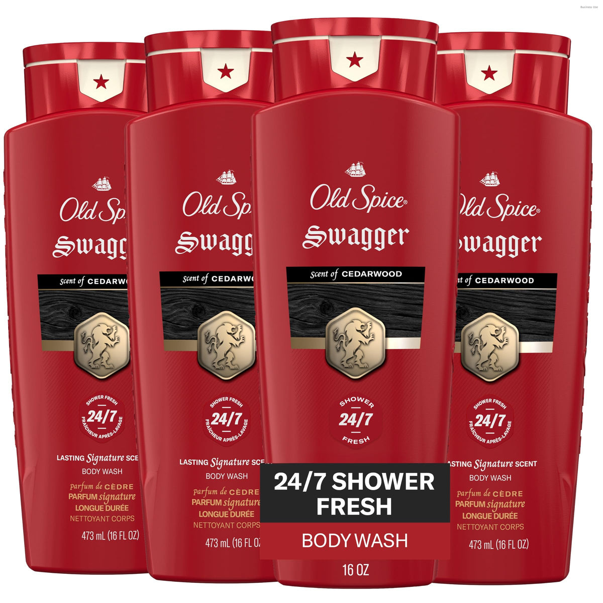 Old Spice Swagger Cedarwood front packaging showing bold scent and long-lasting benefit