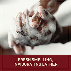 Old Spice Swagger label detail highlighting cedarwood and lime scent information