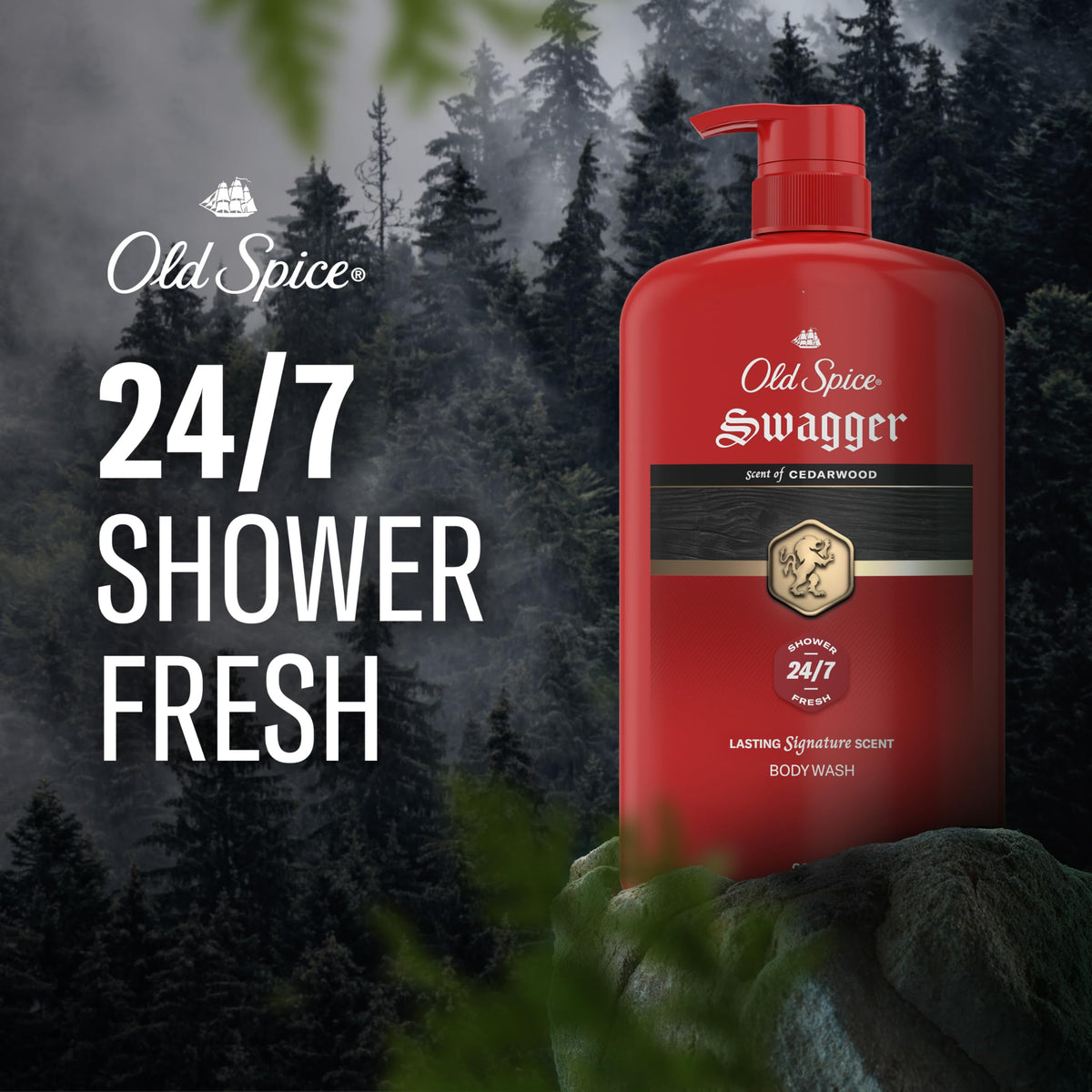 Old Spice Swagger creamy lather closeup delivering rich cleansing action