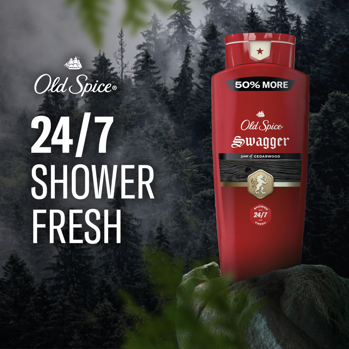 Old Spice Swagger pouring texture close-up showing moisturizing lather for smooth skin