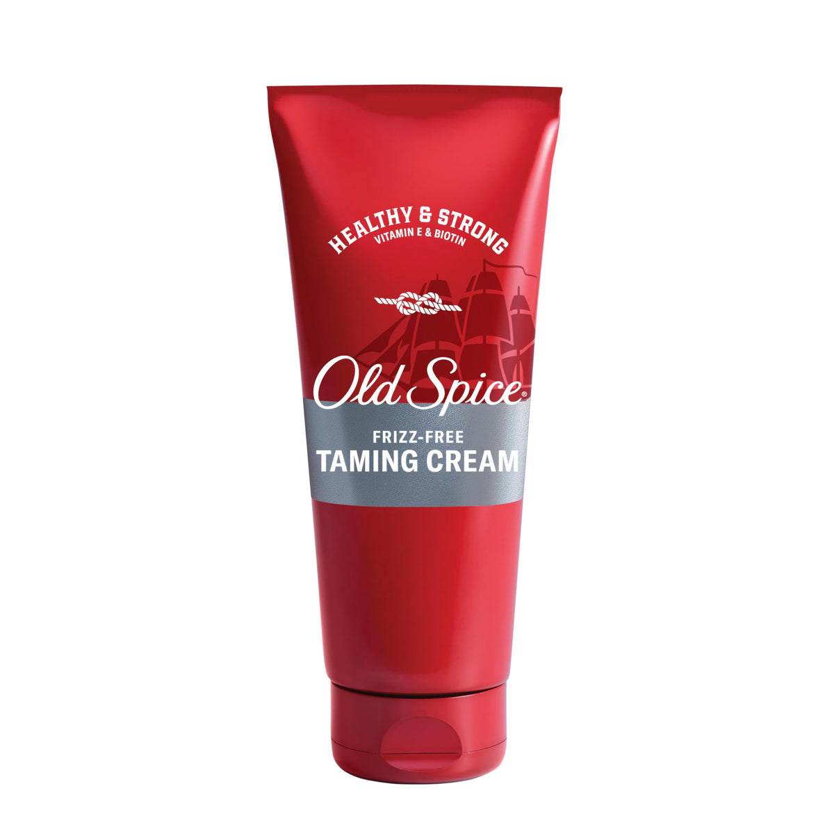 Old Spice taming cream front packaging shows 6 oz tube and benefits