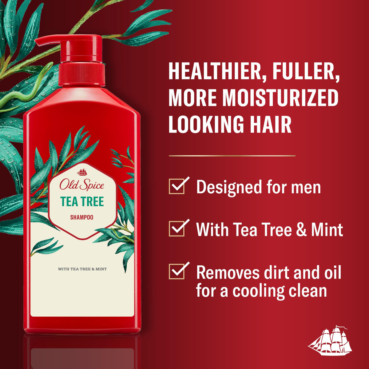 Old Spice back label with ingredients and usage instructions for clarity