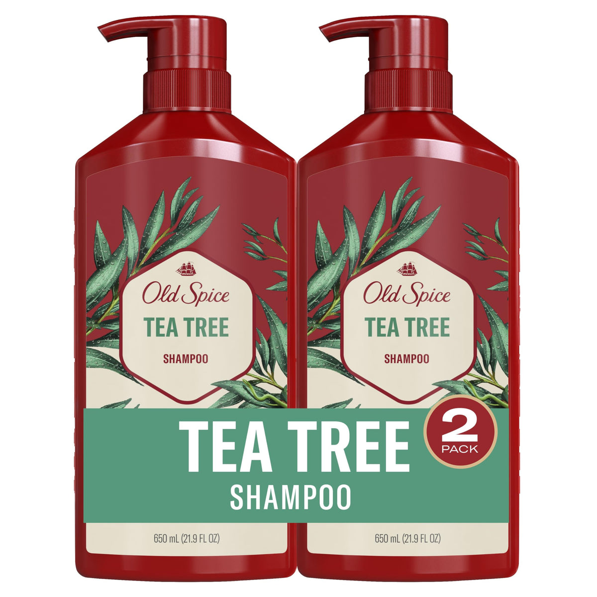 Old Spice bottle front packaging showing bold branding and product name