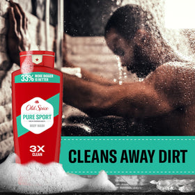 Old Spice foamy texture close-up demonstrating rich lather and thorough cleaning