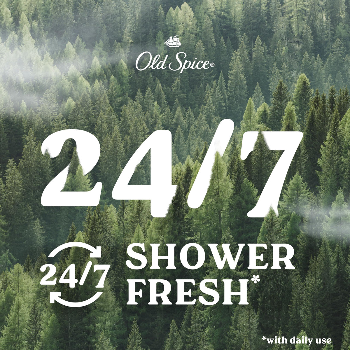 Old Spice four 18 oz bottles displayed together indicating value pack supply