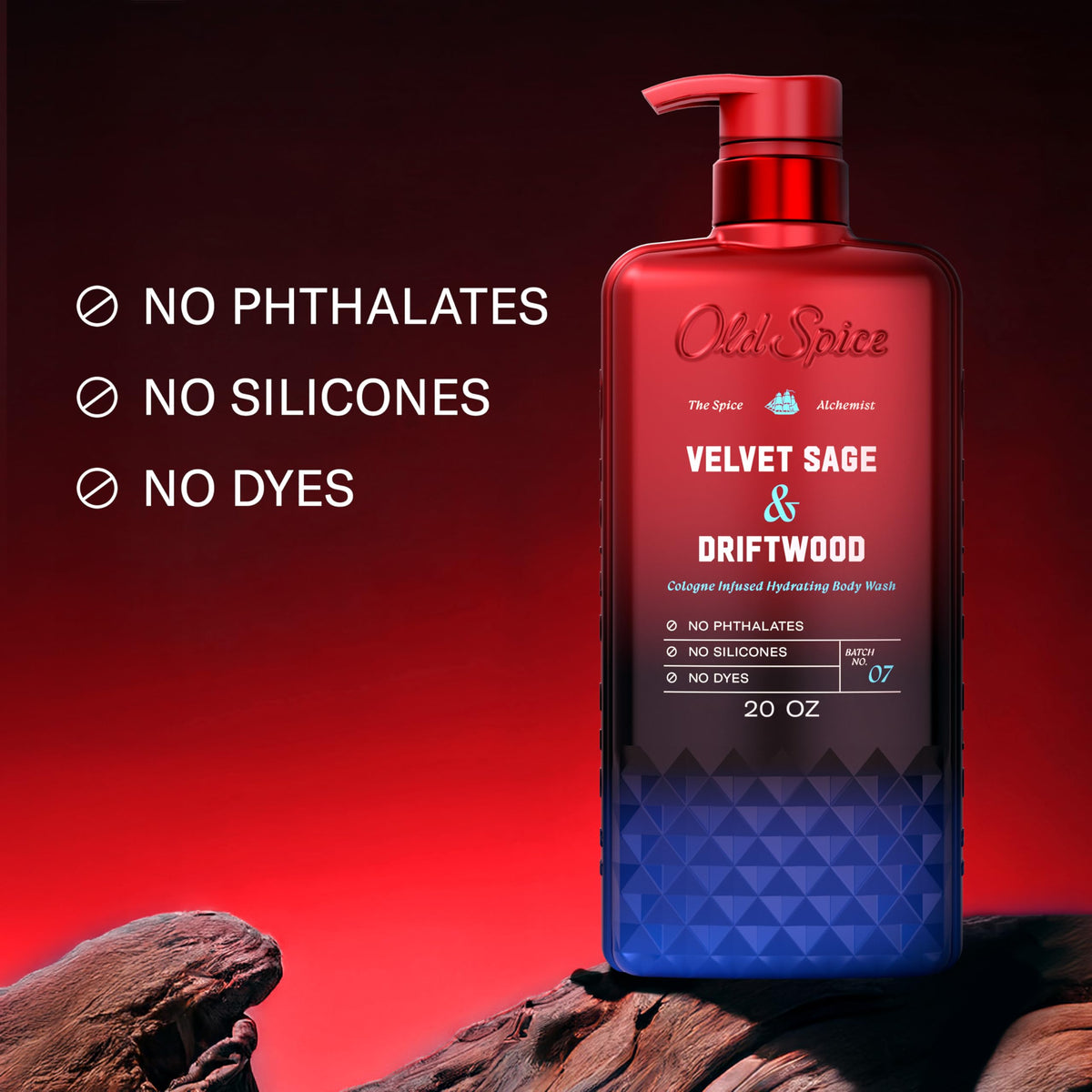 Old Spice Velvet Sage creamy foam texture demonstrating gentle hydration