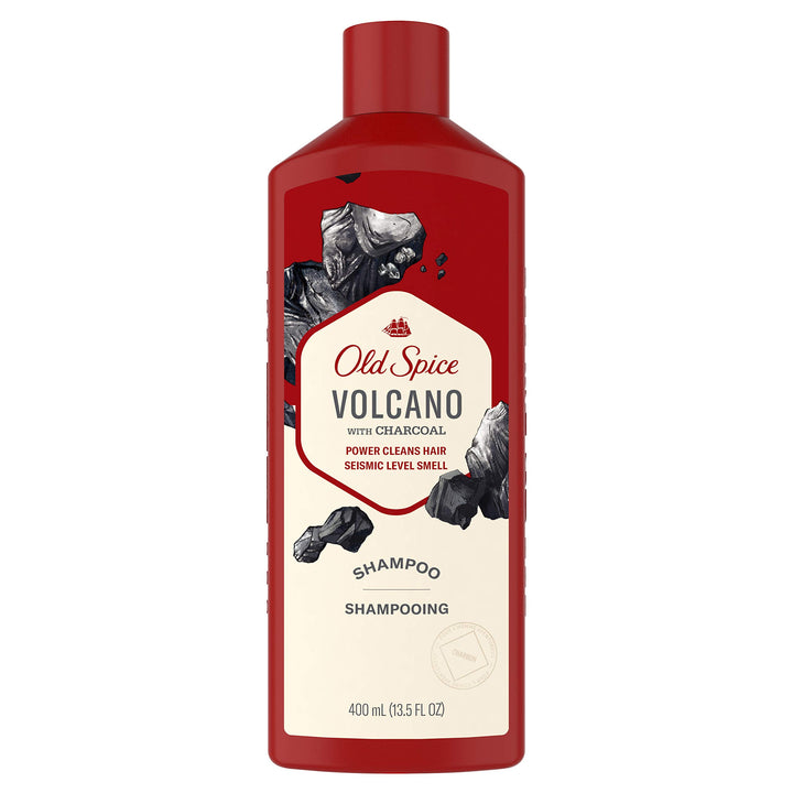 Old Spice Volcano front bottle showing label and fresh scent benefit
