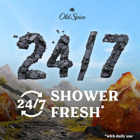 Old Spice Volcano lather close-up texture showing creamy foam for effective cleaning