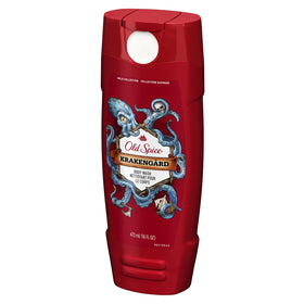 Old Spice Wild on bathroom shelf with towel showing lifestyle freshness and shelf appeal benefit