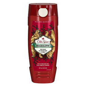 Old Spice Wild Bearglove on bathroom shelf staged for lifestyle appeal and daily freshness