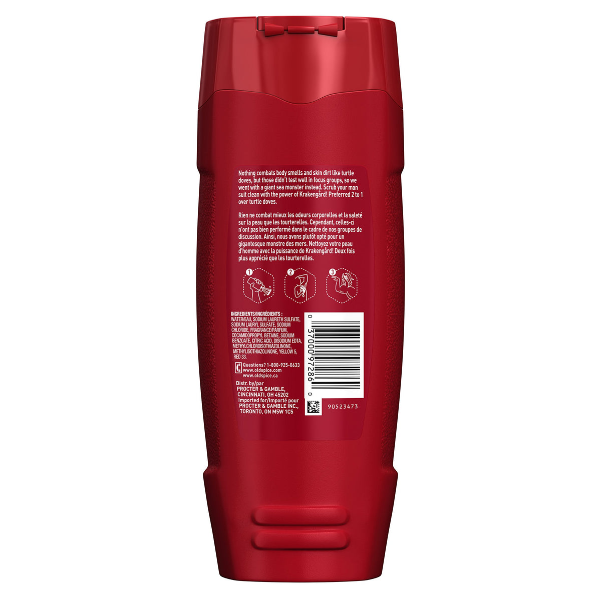 Old Spice Wild texture lather on palm demonstrating rich foam and efficient cleansing benefit