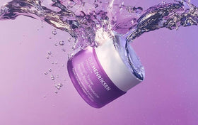 Ole Henriksen lifestyle bathroom shelf with product showing routine-ready convenience