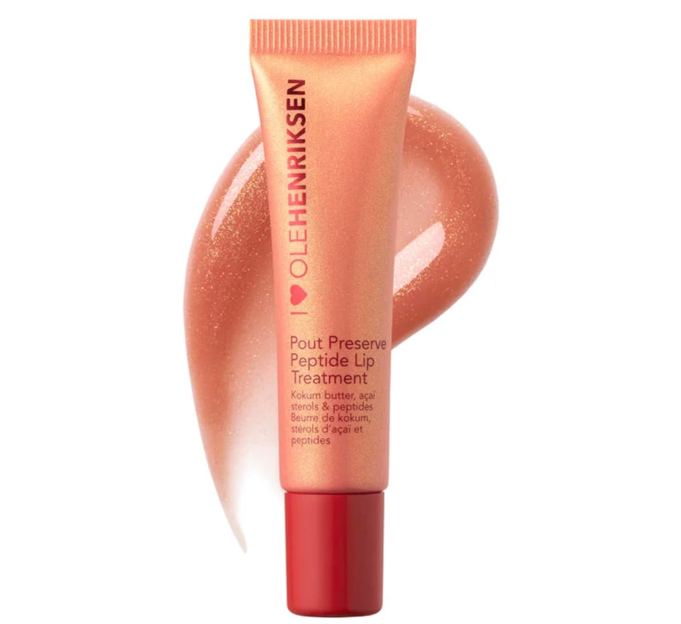 Ole Henriksen front view of tube showing strawberry glimmer and hydrating finish