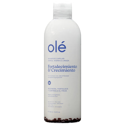 OLÉ front bottle showing label and benefits for visible growth