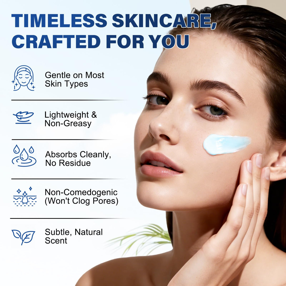 OLELON cream texture closeup demonstrating smooth absorbency