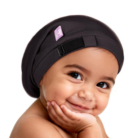 OLESILK bonnet front view showing smooth fit and protective coverage