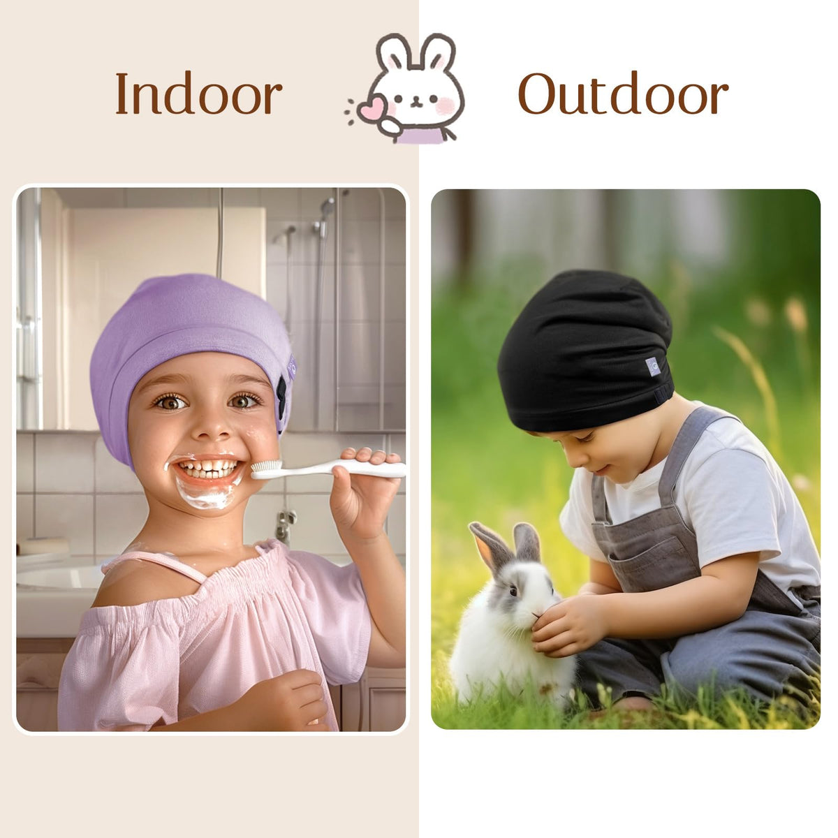 OLESILK bonnet packaging and label showcasing care instructions and quality