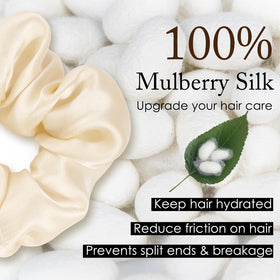 OLESILK close-up of mulberry silk texture showing smooth fibers and low friction benefit