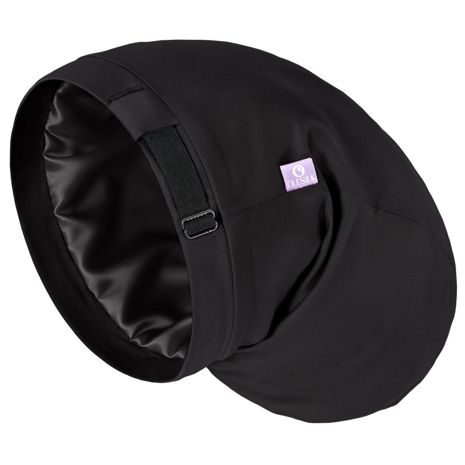 OLESILK front view of bonnet showing shape and roomy fit for protection