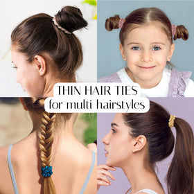 OLESILK scrunchie holding a ponytail showing crease-free finish and gentle hold benefit