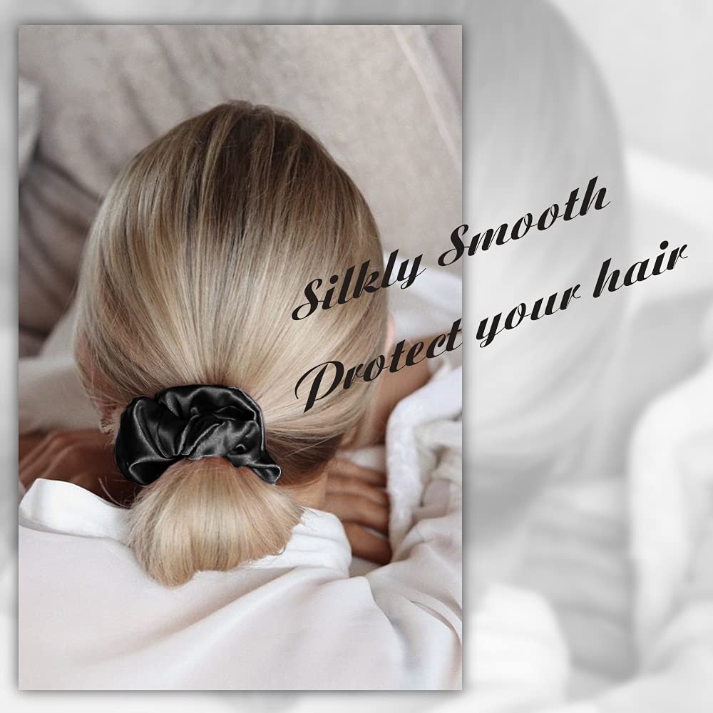 OLESILK in a high ponytail demonstrating frizz reduction and secure hold for sleep