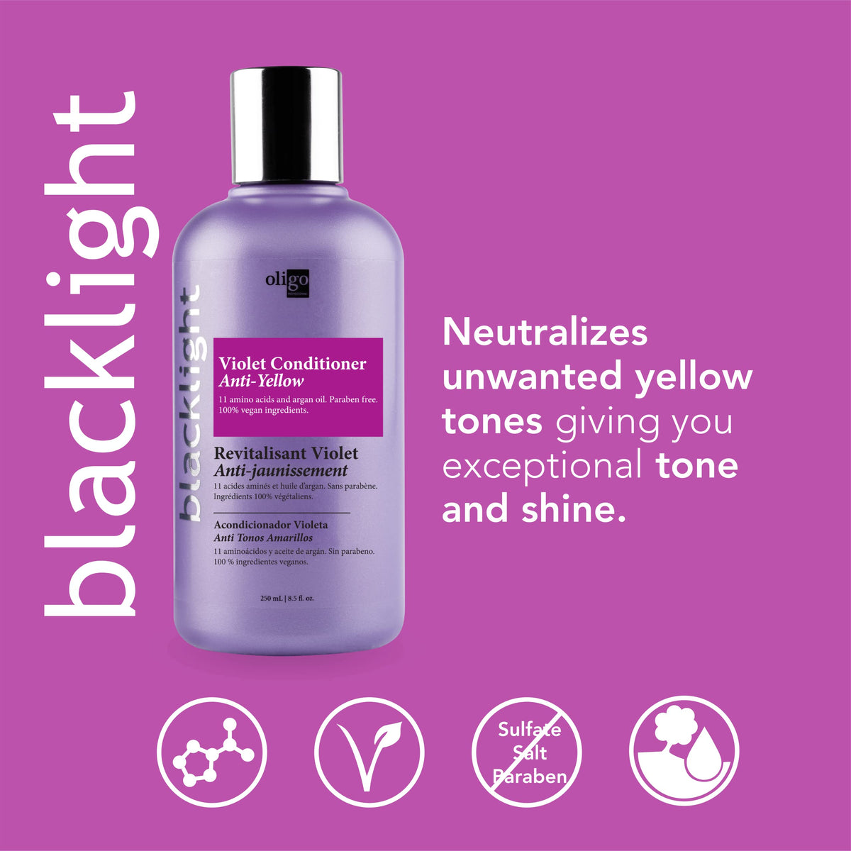 Oligo Professionnel back label close-up with ingredients and usage directions