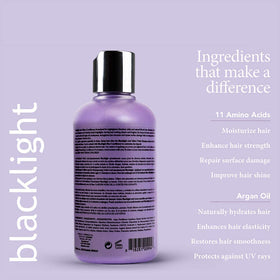 Oligo Professionnel bottle beside ruler showing 250ml size and travel-friendly benefit