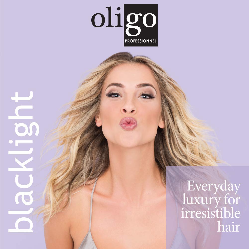 Before and after hair photo with Oligo Professionnel showing improved manageability