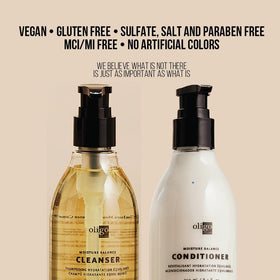 Oligo Professionnel Calura label closeup showcasing vegan and sulfate-free