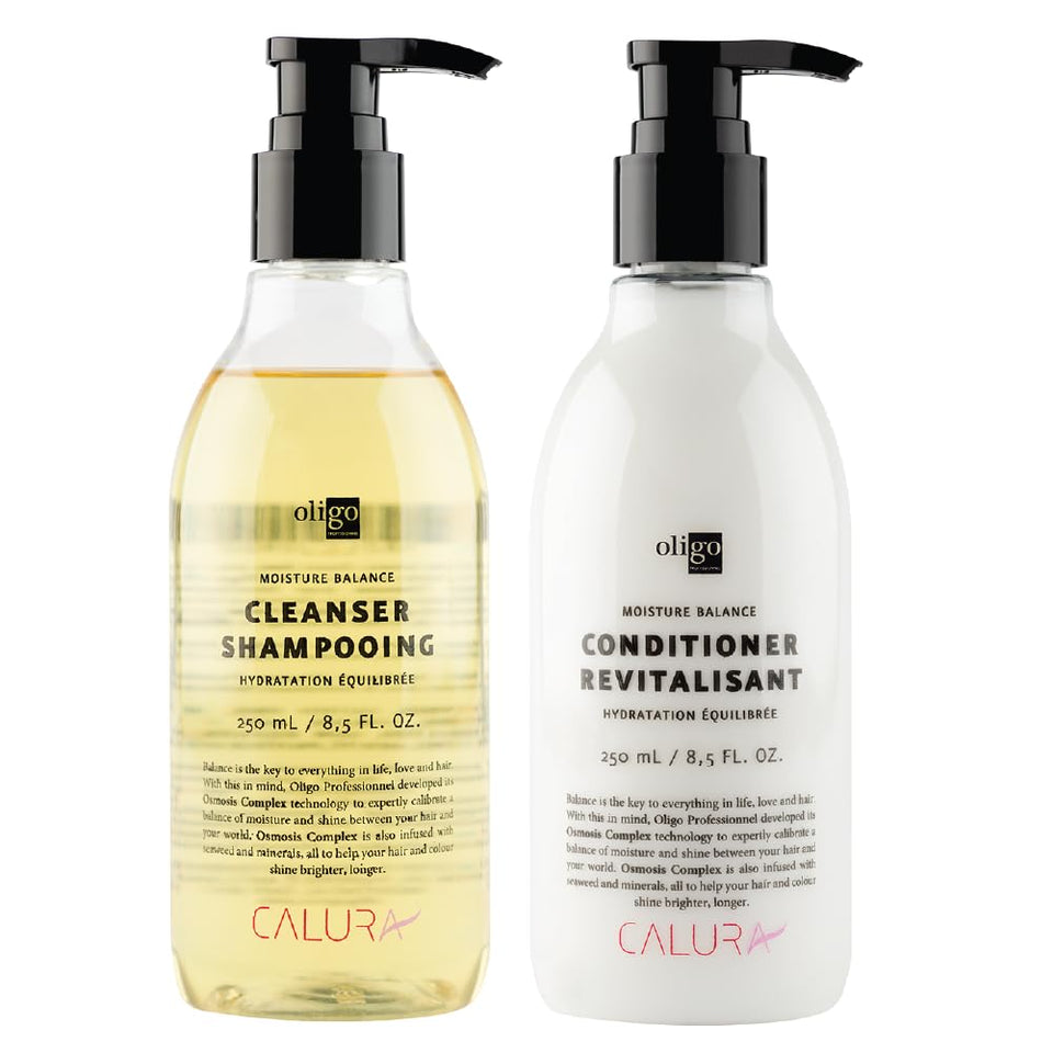 Oligo Professionnel Calura duo front packaging showing product benefits