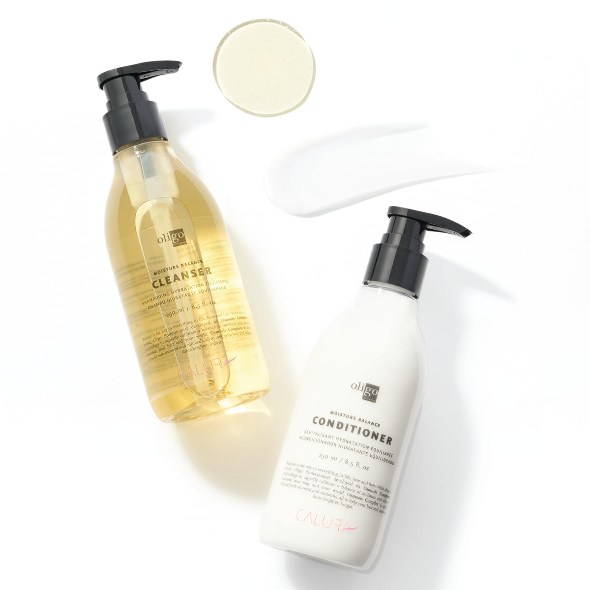 Oligo Professionnel Calura shampoo texture demonstrating gentle lather