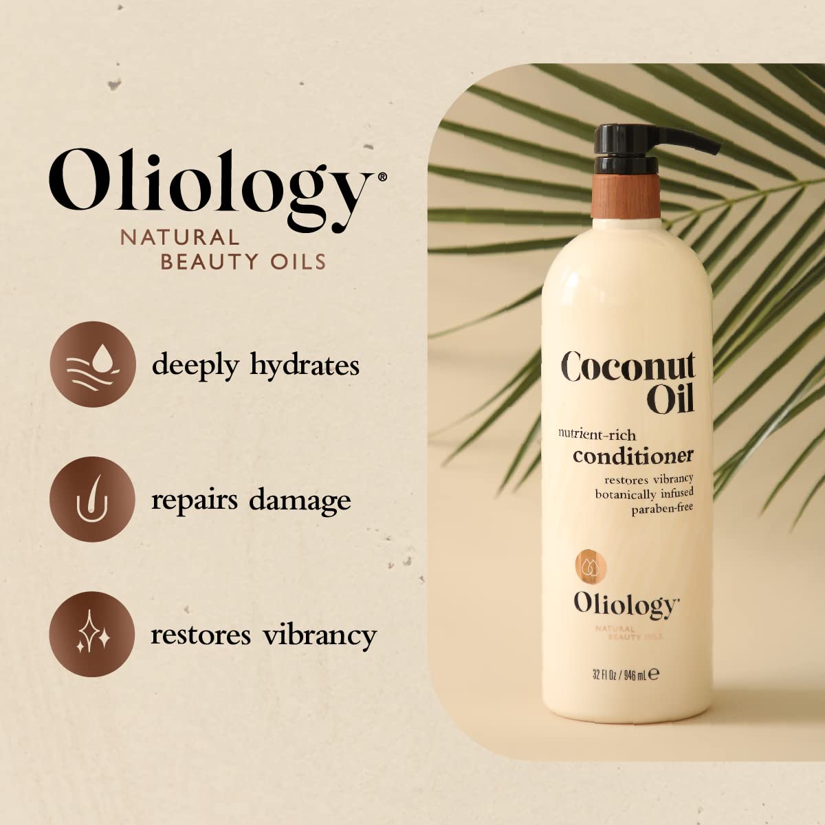 Oliology after-use shiny smooth hair demonstrating added gloss benefit