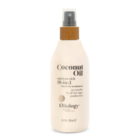 Oliology coconut oil spray on bathroom vanity staged for everyday routine