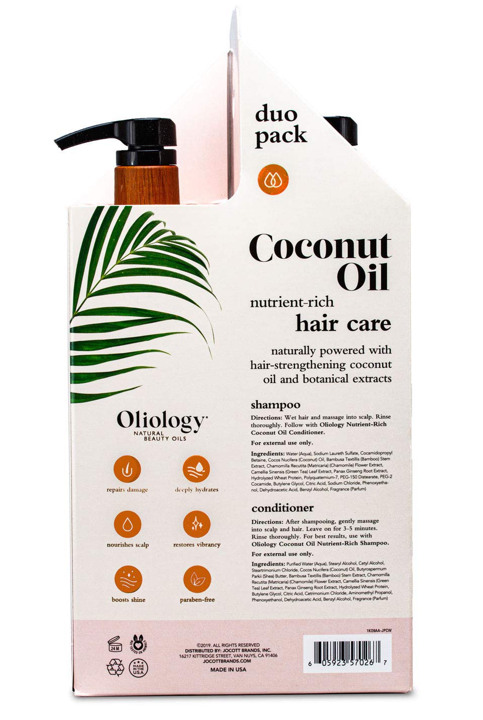 Oliology conditioner cream pouring to show rich moisturizing texture