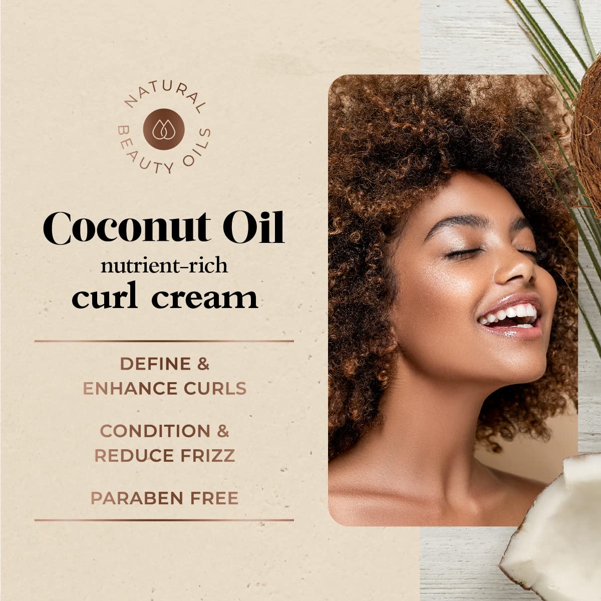 oliology curl cream applied to wet hair illustrating frizz control and enhanced curl definition