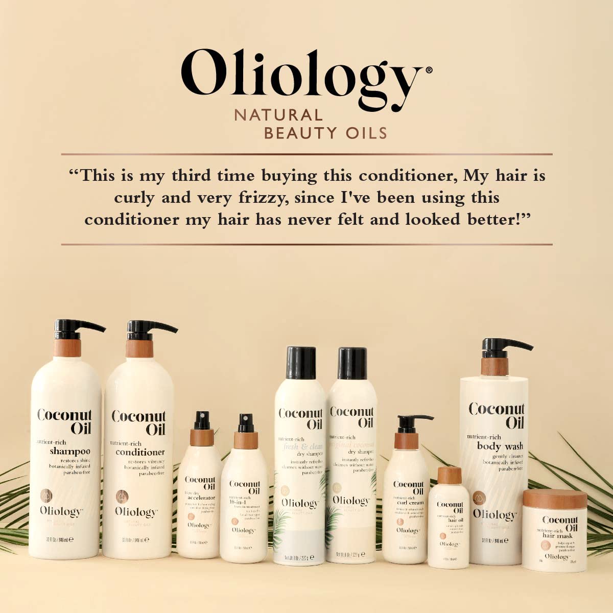Oliology 32oz label and recycling icons showing size and eco info