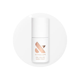 Olive & June front bottle view showing clean base coat packaging and benefits
