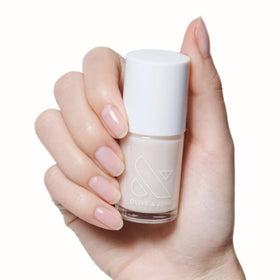 Olive & June front bottle of BEB Sheer White showing color and branding for easy selection