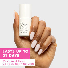 Olive & June bottle cap and brush detail for smooth, precise application