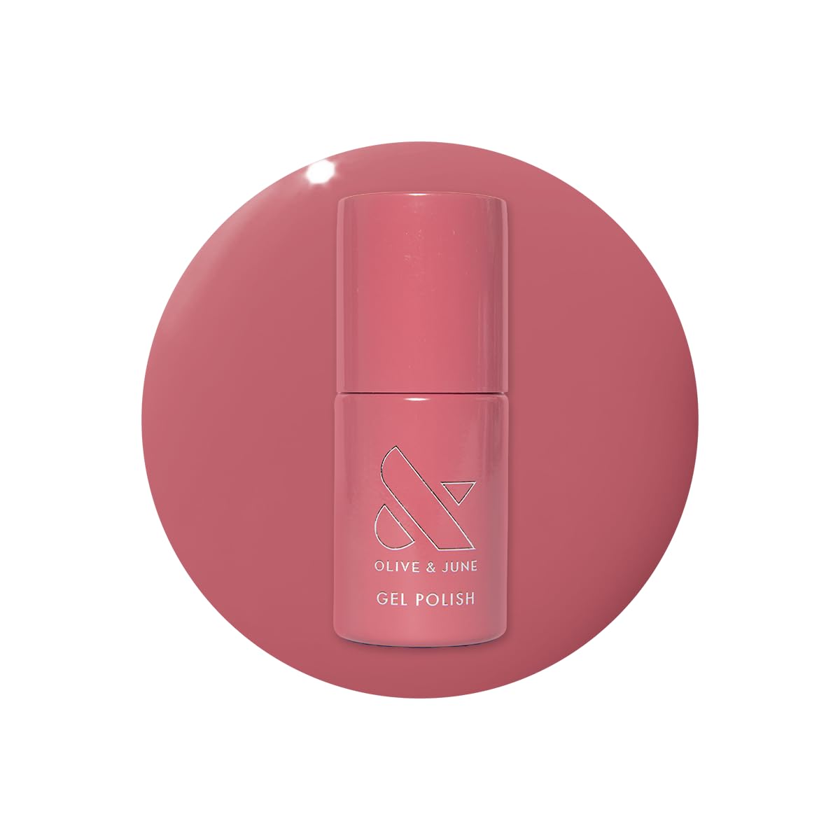 Olive & June bottle front view showing Boysenberry Glass vibrant shade and brand polish