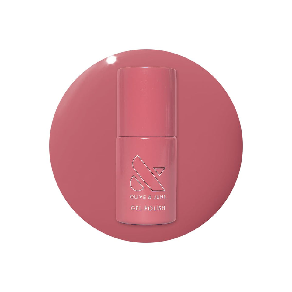 Olive & June bottle front view showing Boysenberry Glass vibrant shade and brand polish