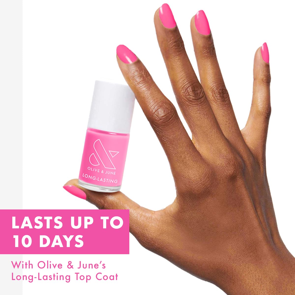 Olive & June wide fan brush spreading even polish for streak-free application