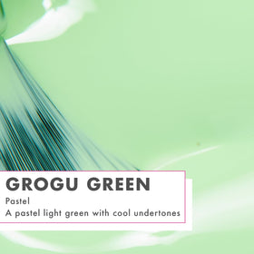Olive & June brush stroke swatch on nail showing smooth, streak-free pigment