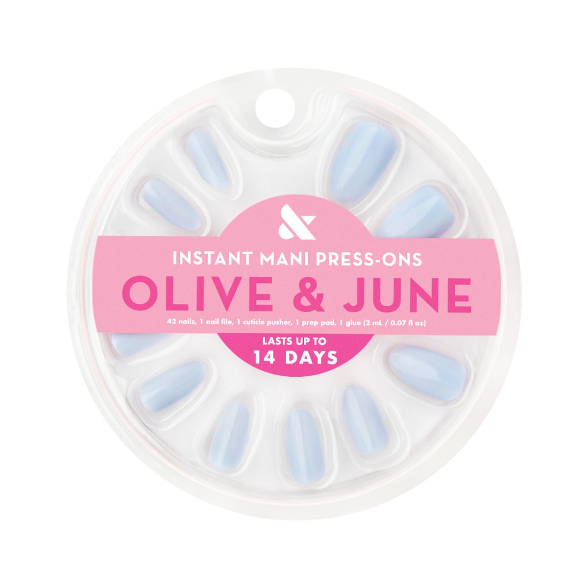 Olive & June close-up of almond shape detail with realistic curve benefit