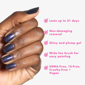 Olive & June cured manicure with high-gloss finish, salon-quality shine and plump look